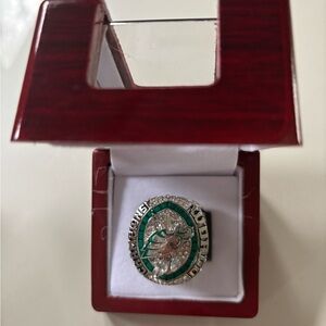 Green and Silver Championship Ring